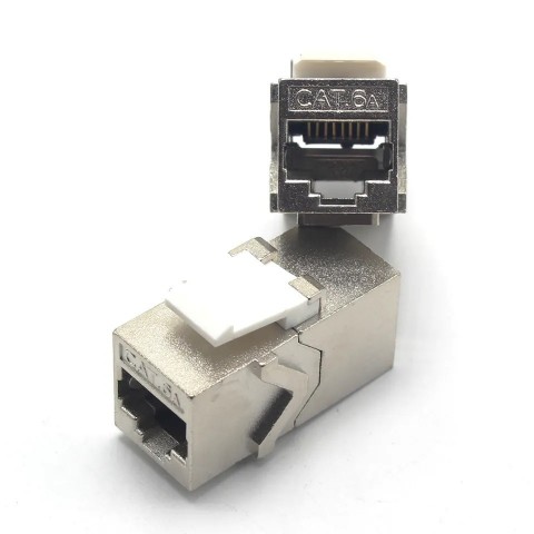Adaptador RJ-45 H-H CAT6A FTP estrecho para panel