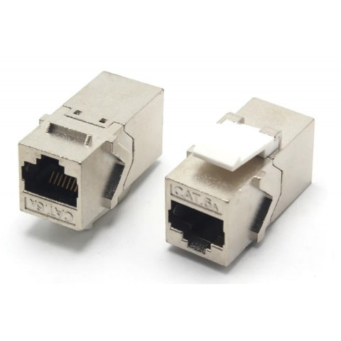 Adaptador RJ-45 H-H CAT6A FTP estrecho para panel