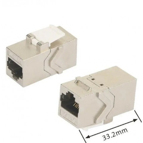 Adaptador RJ-45 H-H CAT6A FTP estrecho para panel