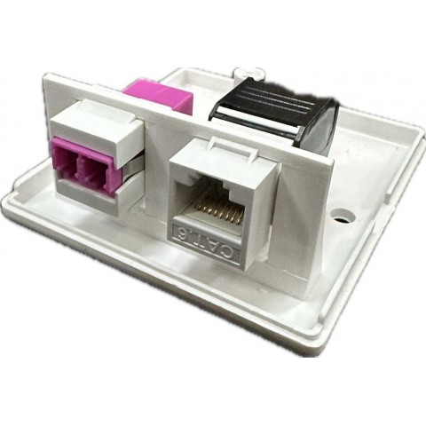 Roseta Sup. S.Lateral para 2RJ45 Keystone