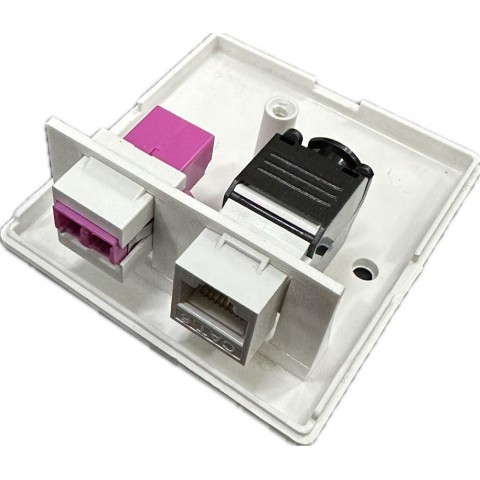 Roseta Sup. S.Lateral para 2RJ45 Keystone