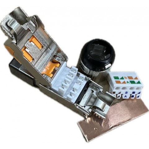 Conector RJ-45 MACHO CAT8 FTP Montaje SIN herramienta