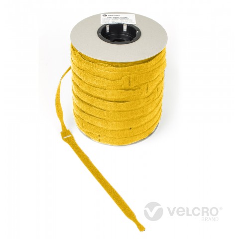 Carrete de bridas de Velcro de ancho 20 mm Amarillo one-wrap strap