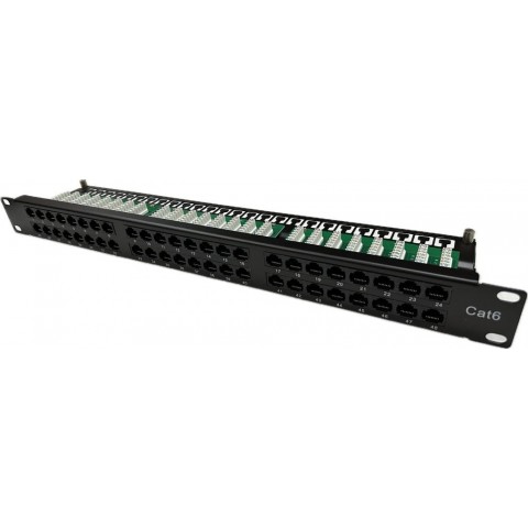 Patch Panel 1U x 48 puertos CAT6 UTP