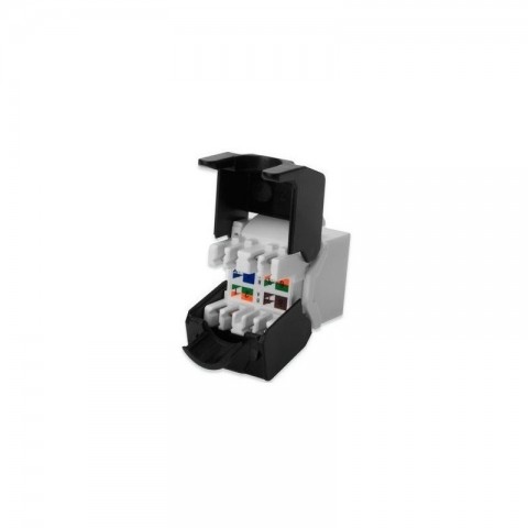 Conector RJ-45 HEMBRA CAT.6 UTP tipo 3M NEGRO 180º Keystone (Grimpado sin Herramienta)