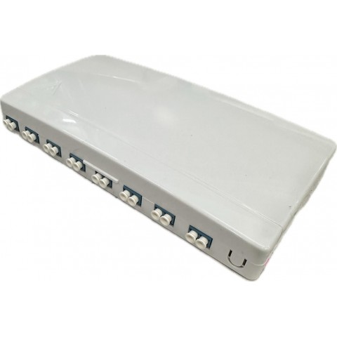 Caja F.O. de superficie PARA 8 adaptadores SC Simplex / LC Duplex