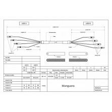 Manguera F.O. MM OM4 conectorizado y fabricado con cable Interior/Exterior Armado Dielectrico LSZH.