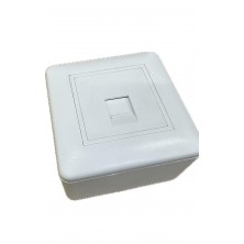 KIT Caja superficie 80x80 + Marco + 1 unid. placa de 45x45 para 1 RJ45