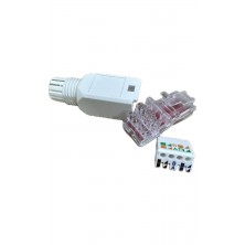 Conector RJ-45 MACHO CAT.6 UTP INDUSTRIAL Montaje SIN herramienta