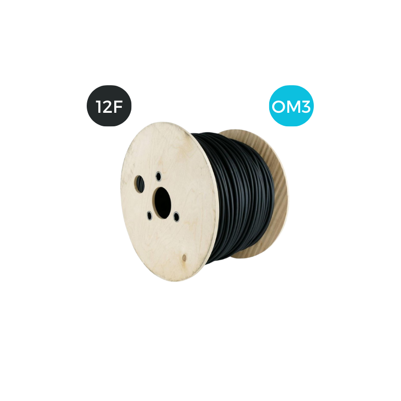 Cable F.O. 12 Fibras OM3 Interior/Exterior LSZH Armado Dielectrico LSZH