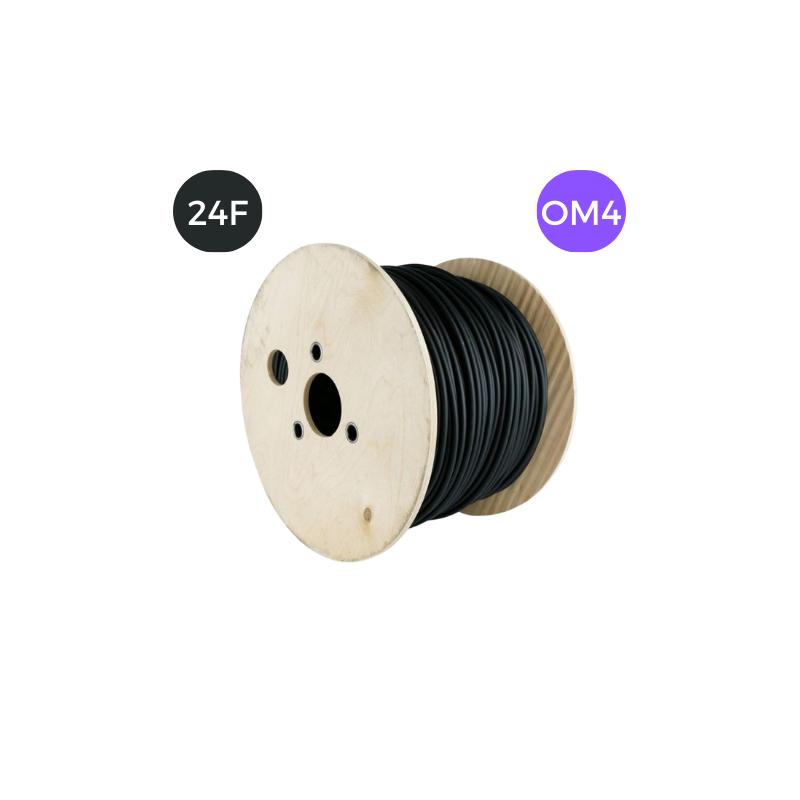 Cable F.O. 24 Fibras (12F/T) OM4 Interior/Exterior LSZH Armado Dielectrico