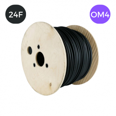 Cable F.O. 24 Fibras (12F/T) OM4 Interior/Exterior LSZH Armado Dielectrico