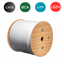 Cable CAT6. UTP LSZH Cobre Puro Bca RIGIDO Bobina 500 mts. BLANCO