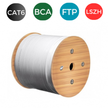 Cable CAT6. FTP LSZH CU CPR Bca RIGIDO (Bobina 500 mts). Color BLANCO