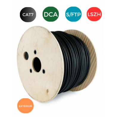 Cable CAT7 S/FTP LSZH EXTERIOR CPR Dca RIGIDO. Bobina de 480 metros