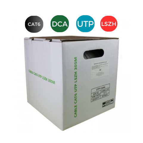 Cable CAT6. UTP LSZH CCA Dca RIGIDO (Caja 305 mts) BLANCO