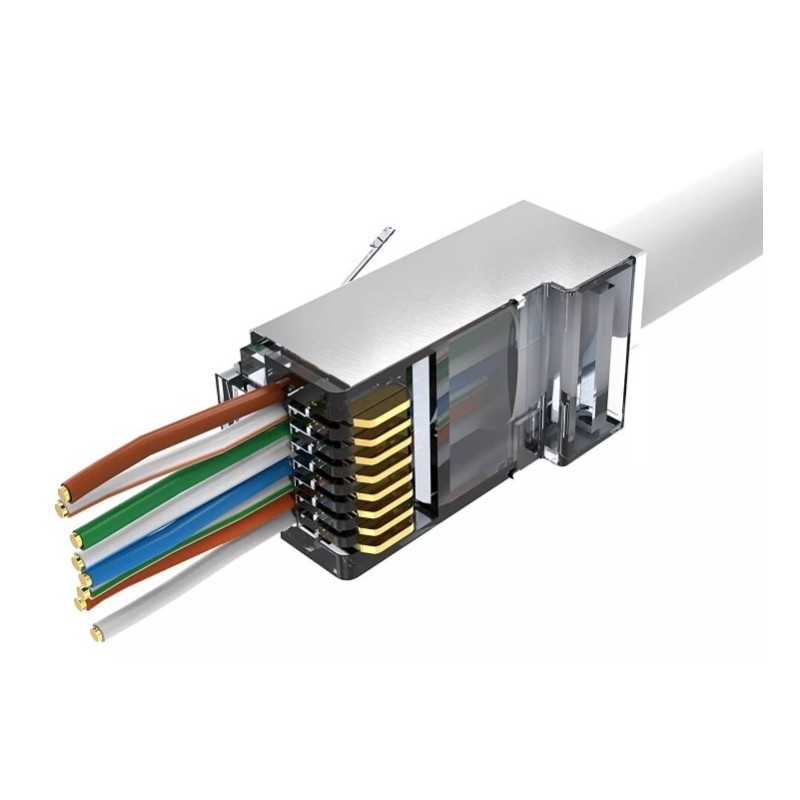 Conector RJ-45 MACHO CAT 6A FTP EZ PASANTE  Cantid