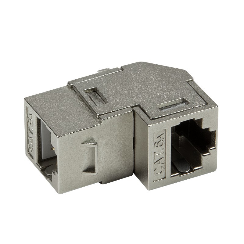 Adaptador RJ-45 H-H CAT6A FTP a 90º para panel