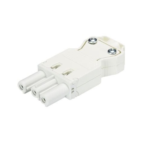 Conector Wieland Hembra AEREA 3P de tornillo BLANCA con carcasa