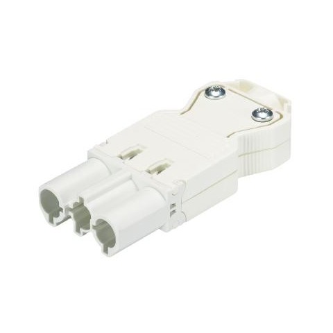 Conector Wieland Macho AEREA 3P de tornillo BLANCO con carcasa