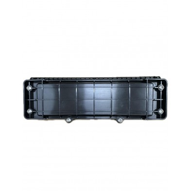 Caja empalme IP-68 Horizontal F.O. para 12 fusiones y derivación. Puertos 4 (2x2) max 10mm. Tamaño 300x115x38 mm