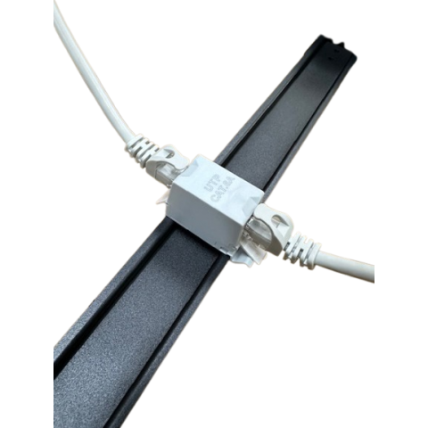 Adaptador RJ-45 H-H CAT6A FTP para carril DIN