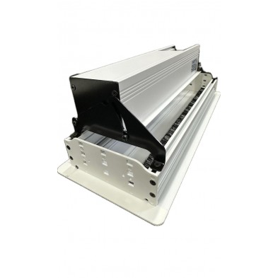 Perfil de Empotrar en mesa CON TAPA BLANCO para 5 MEC de 45x45 utiles
