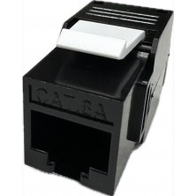 Conector RJ-45 Hembra CAT 6A UTP tipo 3M NEGRO 180º Keystone (Grimpado sin Herramienta)