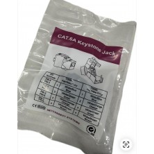 Conector RJ-45 Hembra CAT6A UTP tipo 3M NEGRO 180º Keystone (Grimpado sin Herramienta)