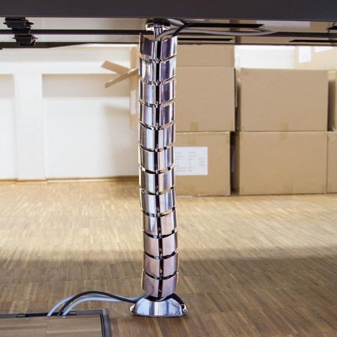 Pasacables de vertebras de suelo a mesa. PLATA