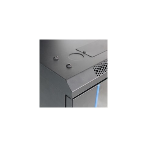 RACK Mural de 19" x 18U x 600. Laterales desmontables. Color Negro