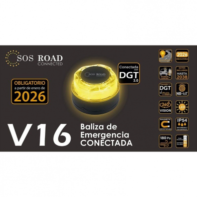 Luz baliza de emergencia para coche V16  Homologada DGT 3.0