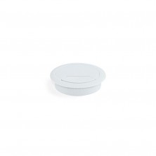 Pasacable para mesa o suelo 60x70 H22 - ABS  BLANC