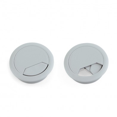 Pasacable para mesa o suelo 60x70 H22 - ABS. BLANCO