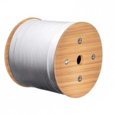 Cable CAT5E. FTP LSZH CU Cca RIGIDO Bobina 305 mts. Color VERDE LIMA