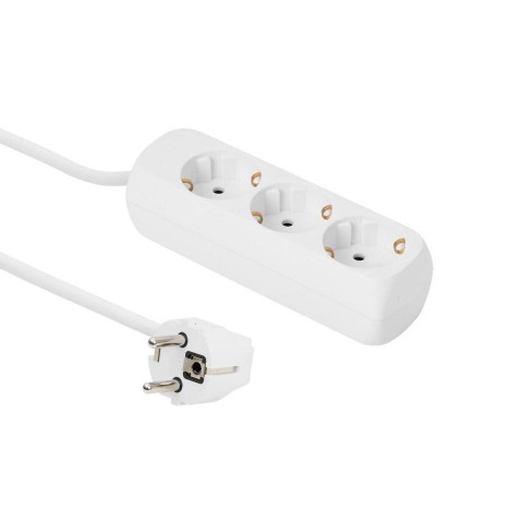 Base de 3 Enchufes SIN interruptor Blanca o Negra