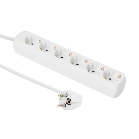 Base de 6 Enchufes SIN interruptor Blanca o Negra
