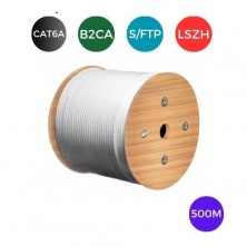 Cable CAT6A. S/FTP LSZH Cobre Puro RIGIDO CPR B2ca. Bobina de 500 metros