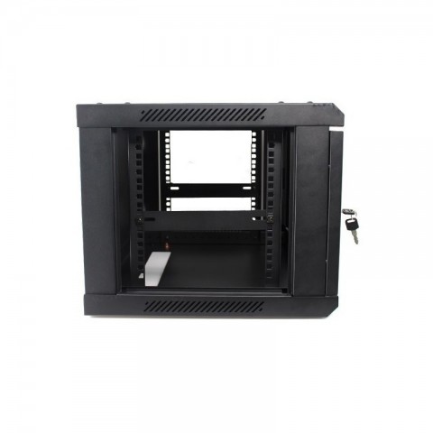RACK Mural de 19" x 9U x 450. Laterales desmontables. Color Negro