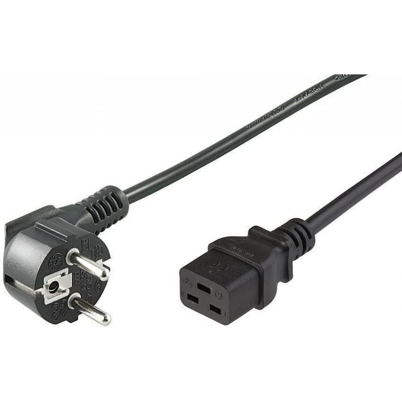 Cable alimentación C19 Hembra / Shucko Macho