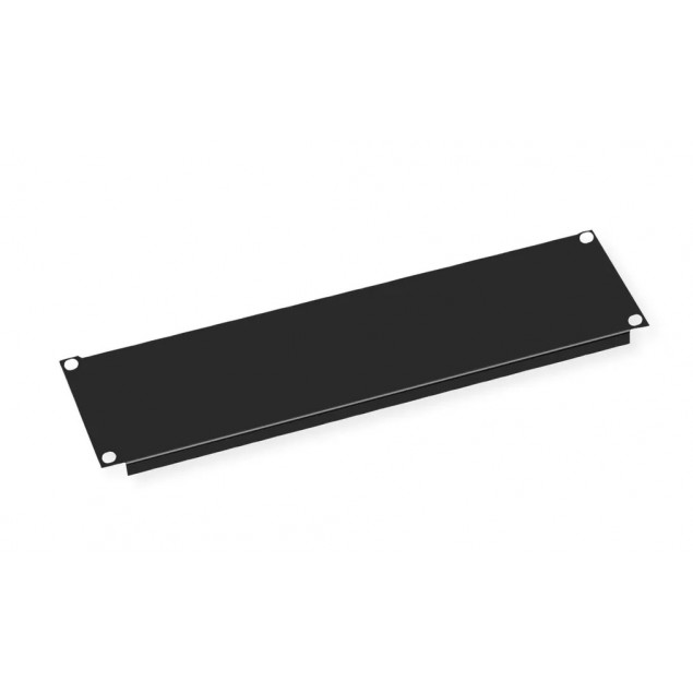 Panel 19" x 3U Ciego Negro