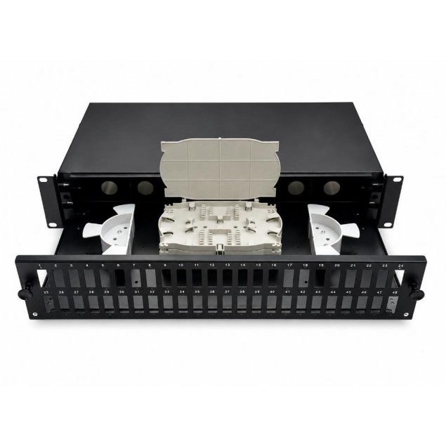Bandeja 19"Extraíble para 48 SC-DUPLEX (Incl. 4 Casetes)