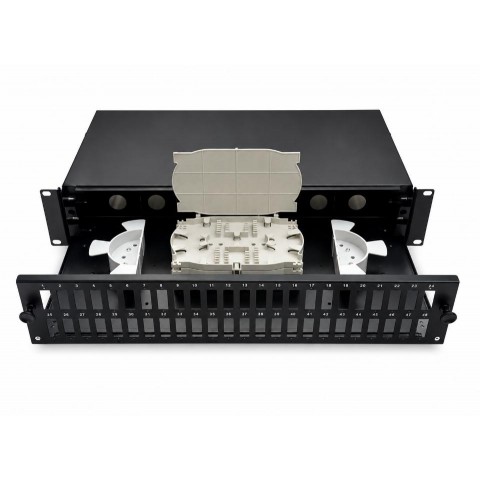 Bandeja 19"Extraíble para 48 SC-DUPLEX (Incl. 4 Casetes)