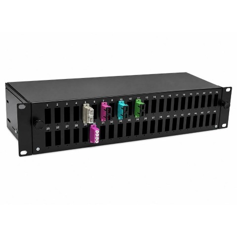 Bandeja 19"Extraíble para 48 SC-DUPLEX (Incl. 4 Casetes)