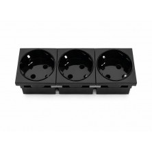 Schuko TRIPLE con proteccion para PERFIL PLUS   NE