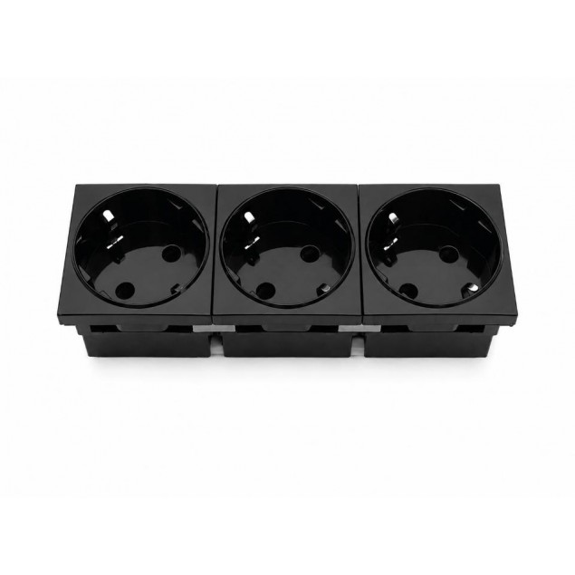 Schuko TRIPLE con proteccion para PERFIL PLUS   NE