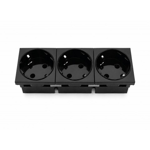 Schuko TRIPLE con proteccion para PERFIL PLUS   NE