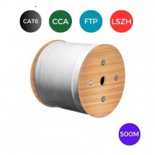Cable CAT6. FTP LSZH CU CPR Cca RIGIDO (Bobina 500 mts). Color BLANCO