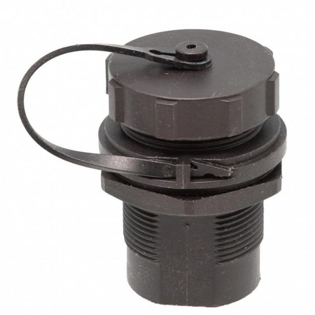 Adaptador RJ-45 H-H CAT6A FTP para EMPOTRAR con rosca + tapa