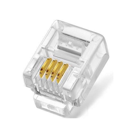 Conector RJ-11 MACHO CAT3  6P4C   Bolsa 100 unid